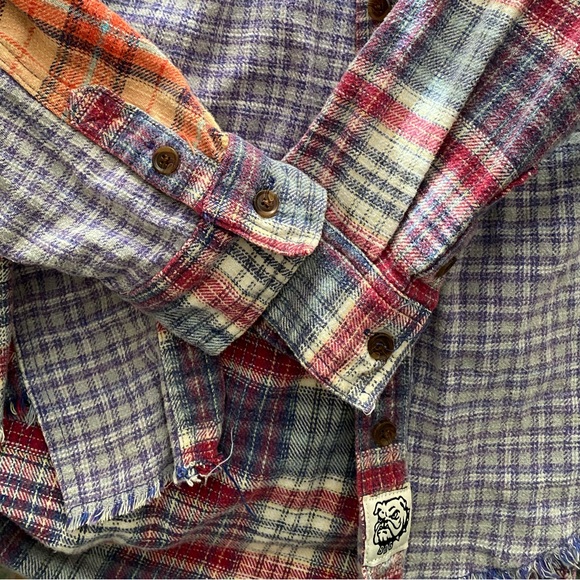 Urban Outfitters BDG Ted Flannel Patchwork MEDIUM - Picture 3 of 4